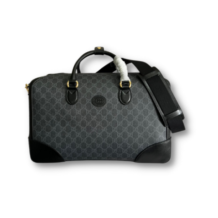 Gucci Duffle Bag With Interlocking G Black For Men 16.5in/42cm ‎696014 92THF 1000
