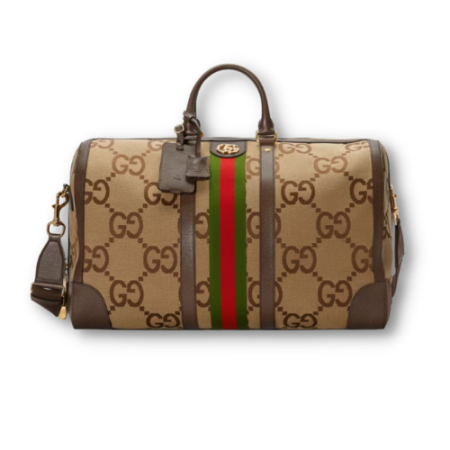 Gucci Jumbo GG Large Duffle Bag Brown For Men 20.5in/52cm 696039 UKMKG 8396